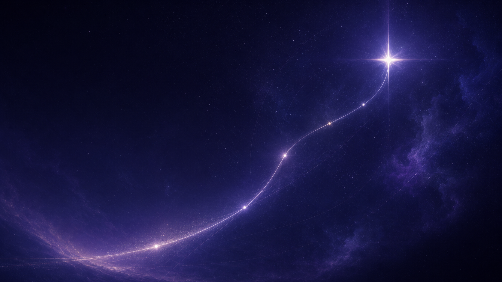 A bright star shining over a dark blue ocean